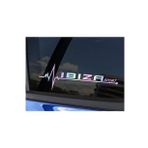 Ibiza Yan Cam Sticker Oto Kapı 20 Cm X 7 Cm Hologram c85