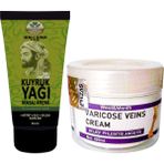 Ibn-I Sina 3 Adet Kuyruk Yağı Dindirici Krem Kas Sırt Bel El Ayak Kullanım 50 ml + Varıcose Veins Cream West Mont Varıslere Krem - Renkli
