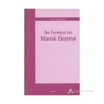 İBN TEYMIYYE'NIN MANTIK ELEŞTIRISI - NAZIM HASIRCI