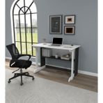 İboda Home Collection Optiwork Raflı Geniş Çalışma Masası 100X56 cm - Antrasit - Beyaz - 100x56x75 cm