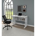 İboda Home Collection Optiwork Raflı Geniş Çalışma Masası 100X56 cm - Mat Beyaz - 100x56x75 cm