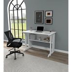 İboda Optiwork Raflı Geniş Çalışma Masası 100x56 Cm Mat Beyaz