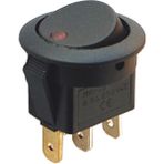 IC-132 Yuvarlak Nokta Işıklı On-Off 3 Pın 220 Volt Anahtar - Renkli