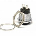 IC 180 BTN-03 11x24 mm Yuvarlak Siyah Metal Push Buton