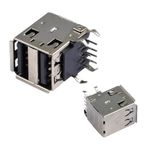 IC-265E USB 2.0 Şase A Dişi İkili Dik Montaj 8 Pin Oto Teyp USB