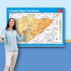 İç Anadolu Bölgesi Fiziki Haritası 70x105