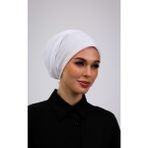 Iç Başörtüsü %100 Pamuklu Beyaz Kadın Tesettür Kenarları Oyalı 90X90 cm Tülbent Yazma Başörtü - 90 x 90 cm