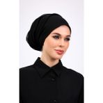İç Başörtüsü %100 Pamuklu Siyah Kenarları Oyalı 90x90 cm Tülbent Kadın Tesettür Yazma Başörtü - 90 x 90 cm