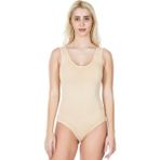 Iç Giyim Derya Kurşun Kalın Askılı Pamuk Kumaş Çıt Çıtlı Body Atlet - Ten - XL