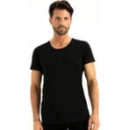 Iç Giyim Lüx Pamuk Kumaş Oval Yaka Erkek Atlet (3 Adet) - Siyah - 2XL
