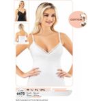 Iç Giyim Pamuklu Kumaş Ayarlanabilir Askılı Dantelli Atlet - Beyaz - 2XL