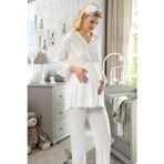 İç Giysim Ekru Hamile ( Lohusa ) Pijama Takımı - 1604