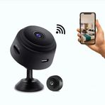 İç Güvenlik Kamerası, Mini WiFi HD 1080p Kamera Kızılötesi Gece Görüş Yakalı, Hareket Sensörü