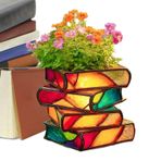 İç Mekan Bitkileri İçin Çiçek Saksıları - Kitap Şeklinde Dekoratif Saksı,Dekoratif 3D Sevimli Bahçe Vazosu Kitap Aşıkları Ev Yeşilliği İç Mekan Sergi Balkon Patarya Masa