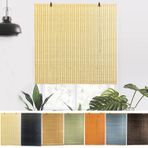 İç Mekan Kullanımı için Bambu Stor Perde Özel Boyut (170 cm x 160 cm) Doğal Ahşap Malzemeli Retro Roma Tarzı %95 Karartma ve Gizlilik Penceresi Ev için Dekoratif Perde
