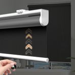 İç Mekan Kullanımı için Isı Yalıtımlı Karartma Stor Perde Yaylı Sistemli Karartma Tonları Koyu Gri Özel Boyut (84,8 cm x 109,2 cm) - Enerji Verimli Pencere Kaplamaları