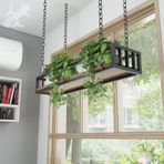 İç Mekan Metal Tavan Rafı Bitki Askıları - Duvar/Pencere Asılı Saksı Sepeti Rafı, Tavan ve Ahşap için Saksı Tutucuları, 100 x 25 x 15 cm, Ev Dekoru ve Bitki Depolama için Mükemmel