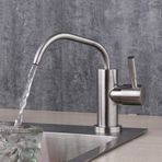 İç Pencere İçme Suyu Filtre Musluğu, Ters Ozmoz 304 Paslanmaz Çelik, Mutfak Lavabosu Lavabosu, 1/4 "veya 1/2"(Flat Body Pure Water)
