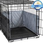 İç Sandık için Köpek Sandığı Tamponları - Bağlarla, Gri Köpek Sandığı Eğitim Pedleri, Güvenli ve Rahat Bir Sandık Oluşturun, Köpek Kuyruğu Koruyucu (Yalnızca Damper, Sandık Dahil Değildir) 24"X18" x