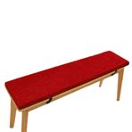 İç ve Dış Mekan Oturma için 5 cm Kalın Süngerli Dış Mekan Kaymaz Tezgah Yastığı (160 x 30 CM Kırmızı)
