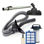 İcanpares Philips Uyumlu Fc 9200 9205 9210 Süpürge Boru Emici Hepa ve Silindir Filtre Telli Hortum Seti
