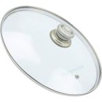 İcanpares Tencere Sahan Tava Cam Kapağı Buhar Delikli Kapak 30 cm ve Gri Tutma Tepesi