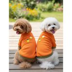 Ice Cream And Pineapple Turuncu Haki Köpekler İçin Polar Sweatshirt