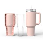 Ice Cube Tepsi 40 oz Tumbler Kupası için, 1 Adet Stanley Buz Kalıbı Silikon İçi Boş Silindir Buz Kalıbı Kapaklı ve Dondurucu için Çöp Kutusu Buz İçecek Suyu Viski Kokteyli