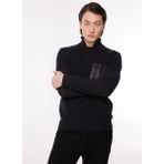 Ice Play Dik Yaka Normal Düz Siyah Erkek Kazak 23IU1M0A0129502_MAGLIA Lupetto - XL