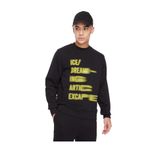 Ice Play Kapüşonlu Siyah Erkek Sweatshirt, Siyah, S