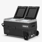 Iceco K75D 12/24 V 75 lt Akülü Kablolu Çift Bölmeli Kompresörlü Tekerlekli Outdoor Dondurucu Oto Buzdolabı