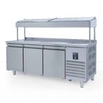 Iceinox PTS 440 CR Make Up Pizza ve Salata 3 Kapılı Snack Tip Hazırlık Buzdolabı