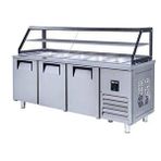 Iceinox Servis Buzdolabı 515 Lt 3 Kapılı Camlı Gri