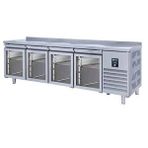 Iceinox Tezgah Tip Snack Buzdolabı 4 Cam Kapılı Gri