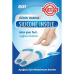 Icemen 501 - Silikon Tabanlık Tam Ortopedik Anatomik Silikon Ayakkabı Tabanlığı Topuk Dikeni Tabanlık, 36-37