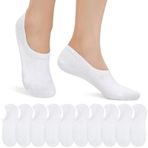 IceReco Ayak bileği 10 çift No Show çorap spor ayakkabı çorabı kadın çorabı erkek çorabı görünmez ayak ayakları numara 35-50, Beyaz x 10, 35-38