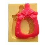 İçi Boş Biberon Şeklinde Silikon Pasta ve Seker Hamuru Kalibi 9x6x2 cm