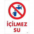 İçilmez Su Uyarı Levhası 25x35 Kod:407