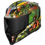 Icon Airflite GP23 Kapalı Motosiklet Kaskı Siyah Yeşil Turuncu - 2XL - Siyah - Yeşil - Turuncu