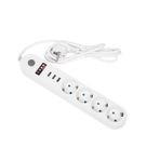 Icon Akım Korumalı 4'lü Priz 3 Port USB Çoklu Grup Priz 2 Metre Kablo 10A - Beyaz