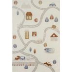 Icon Kids Ic012r Krem Renk Akrilik Trafik Yolu Desenli Çocuk Odası Halısı 100 X 200 Krem