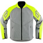 Icon Mesh Af Korumalı Motosiklet Montu Gri Sarı