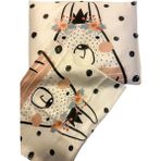 ICON SILK %100 Saf Ipek Bebek Yastık Kılıfı (Spotted Puppy) - Siyah - Beyaz - 35 cm * 45 cm