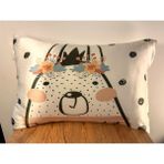 ICON SILK %100 Saf Ipek Çocuk Yastık Kılıfı (Spotted Puppy) - Siyah - Beyaz - 50 cm * 70 cm