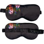 Icon Silk % 100 Saf Ipek Uyku Maskesi Göz Bandı (Kahve Çiçek Desenli)