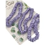 ICON SILK İpek Saç Tokası (İnce, 1 cm, 3 Adet Set) (Lavanta)