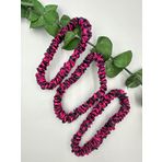 ICON SILK İpek Saç Tokası (İnce, 1 cm, 3 Adet Set) (Purple Leopard)