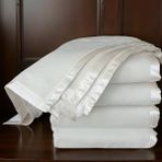 ICON SILK Premium Saf Ipek Fleece Çift Kişilik Battaniye (Fildişi) - 195 x 215 cm