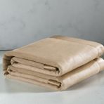 ICON SILK Premium Saf Ipek Fleece Tek Kişilik Battaniye (Gold) - 150 x 210 cm - Şampanya