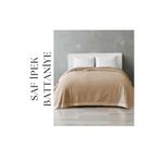 ICON SILK Saf İpek Tek Kişilik Battaniye (ŞAMPANYA RENGİ)